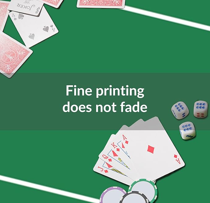 nuveti 79 x 39 Foldable Texas Poker Card Tabletop Layout Portable Anti-Slip Rubber Board Game Mat Smooth Premium Surface, Noise Reduction Poker Mat for Table