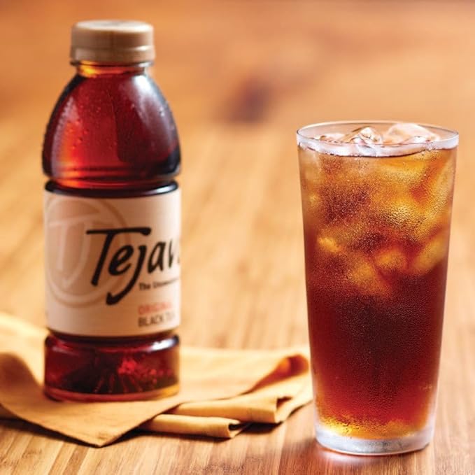 Tejava Original Unsweetened Black Iced Tea, 6 Pack, 16.9oz PET Bottles, Non-GMO, Kosher, No Sugar or Sweeteners, No calories, No Preservatives, Brewed in Small Batches