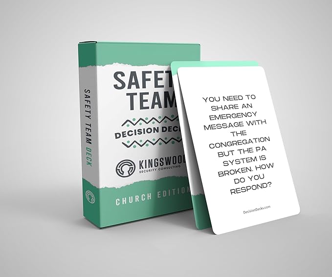 Decision Decks, 60 Church Safety and Security Team Scenario Cards to Enhance Critical Thinking Problem Solving and Decision Making Abilities