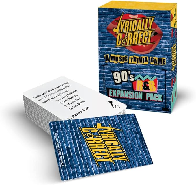 Lyrically Correct 90's Expansion Pack Music Trivia Card Game for Friends, Fun Party Game for Adults, Family Gatherings, Game Nights, and Finish The Lyrics Challenge