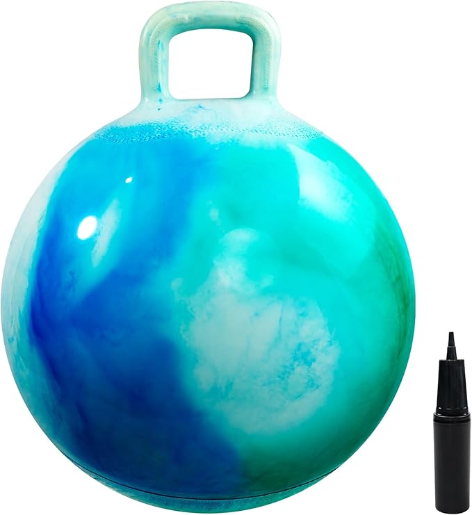 EVERICH TOY Hopper Ball, Clouds Hopping Toys for Kids, 18 Inch Bouncy Ball with Handle, Inflatable Bouncing Hoppity Hop Toys for Boys and Girls Gifts