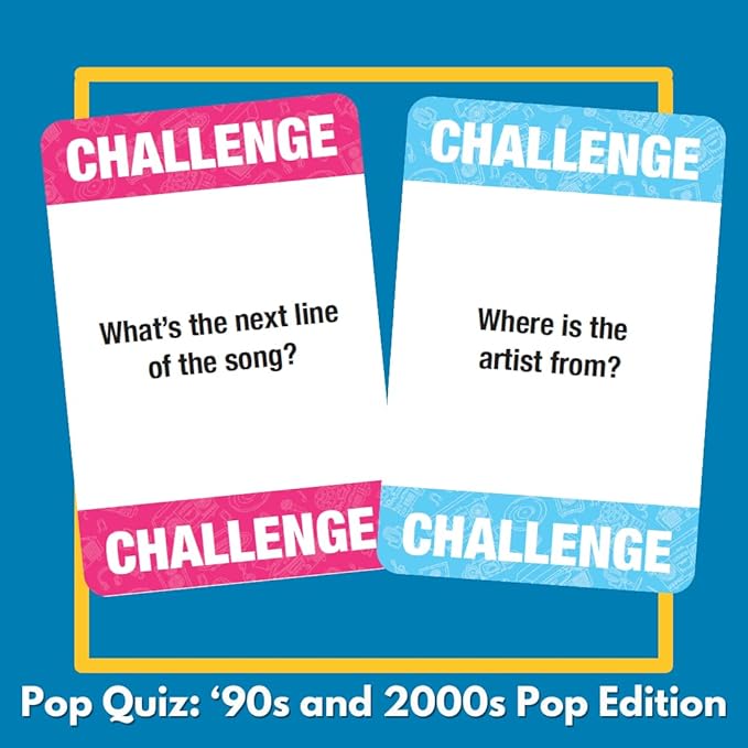 Lyrically Correct '90s & 2000s Pop Music Trivia Card Game for Friends, Fun Party Game for Adults, Family Game Night, Finish The Lyrics Challenge, and Pop Music Trivia