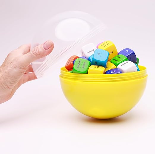 Big Claw Machine Capsules Translucent Yellow Plastic Sphere Party Favor Containers Round 5 pcs 6.3 inch Jumbo Plastic Christmas Ornaments Extra Large Gift Box Craft Party Supplies Vending Capsules