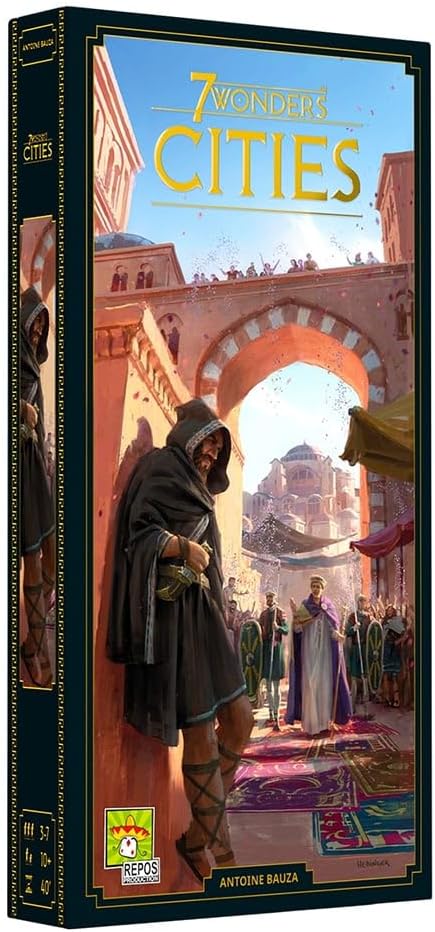7 Wonders Cities Board Game EXPANSION - Forge Alliances and Expand Your Influence! Civilization Strategy Game for Kids and Adults, Ages 10+, 3-7 Players, 40 Min Playtime, Made by Repos Production