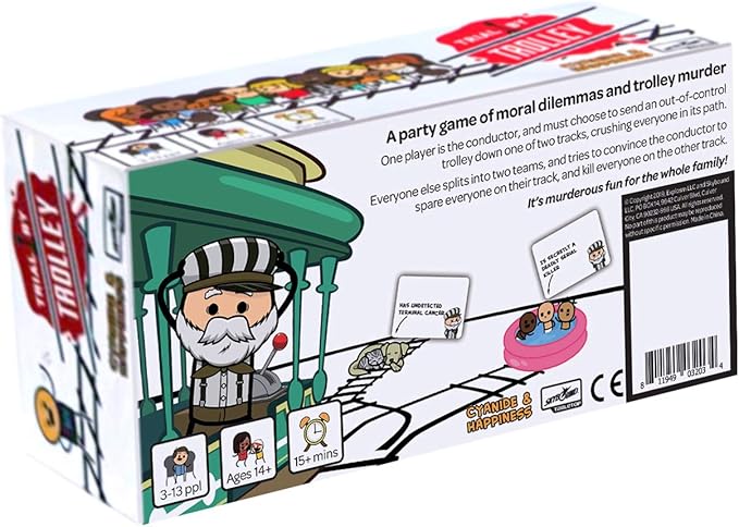 Skybound Trial by Trolley: an Adult Card Game of Moral Dilemmas and Murder | Party Game Games and Cyanide and Happiness | 3-13 Players, Ages 14 and Up