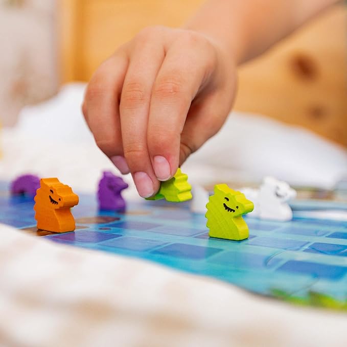 HABA Water Dragons: Kids Board Game and Fast-Paced Dice Game with Wooden Components for Ages 5 and up, Made in Germany