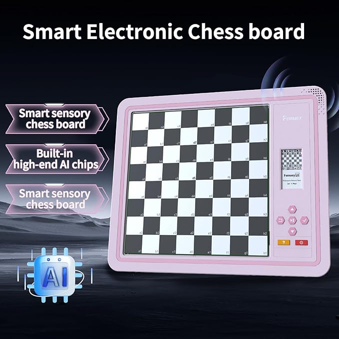 Electronic Chess Set, Computer Chess Game, Electronic Chess Board Game, Chess Set Board Game, Electronic Chess Set Game, Chess Sets Games Lovers, for Beginners Great Partner for Play and Practice.