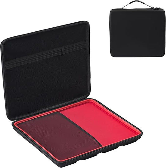 BRAPPO Hard Portable Board Game Case with Removable Tray Compatible with Monopoly,Sorry, Sequence, Candy Land etc Various Board Games.(Case only)(Black)