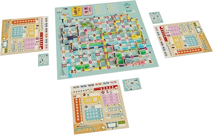 IELLO: Get On Board: Paris & Rome - A Clever Flip & Write Board Game, Create The Best Metro Line in Two Cities, Ages 8+, 1-5 Players, 30 Mins