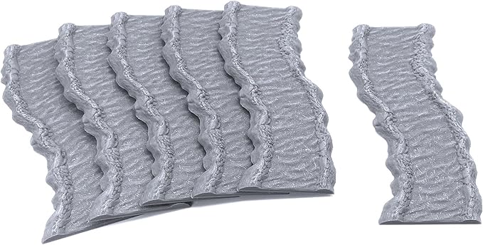 Modular Waterways, 3D Printed Tabletop RPG Scenery and Wargame Terrain for 28mm Miniatures