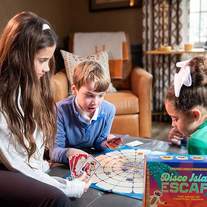 Disco Island Escape Board Game | Race Your Dancing Lemurs Across Lava Streams | Perfect Family Game | 2-4 Players, Ages 8+
