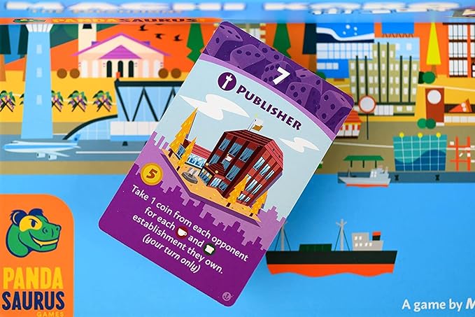 Pandasaurus Games Machi Koro THE EXPANSIONS - Harbor and Millionaire's Row Expansion Sets,Fast-Paced Dice Rolling Board Game for Kids and Adults,Ages 8+,2-5 Players,30-45 Min Playtime