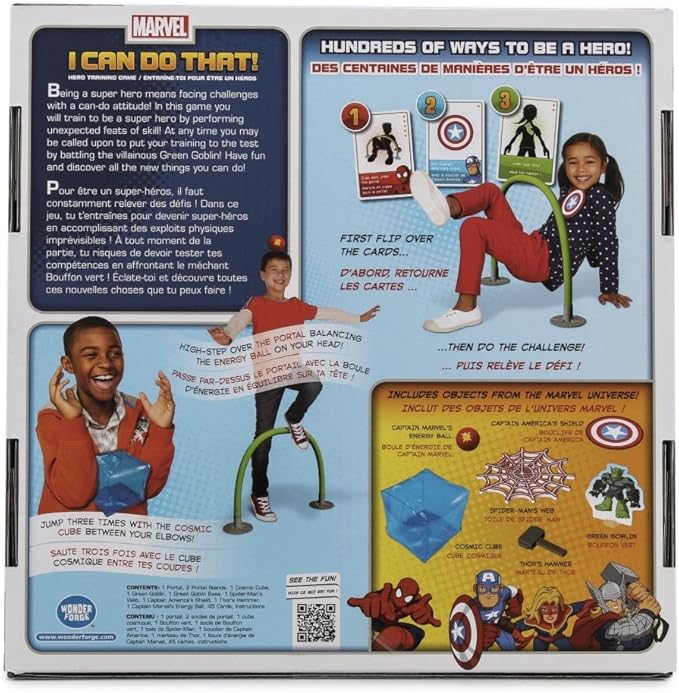Wonder Forge Marvel I Can Do That! Game - Exciting Superhero Activity Game | Engaging Family Fun | Promotes Physical, Social and Creative Skills