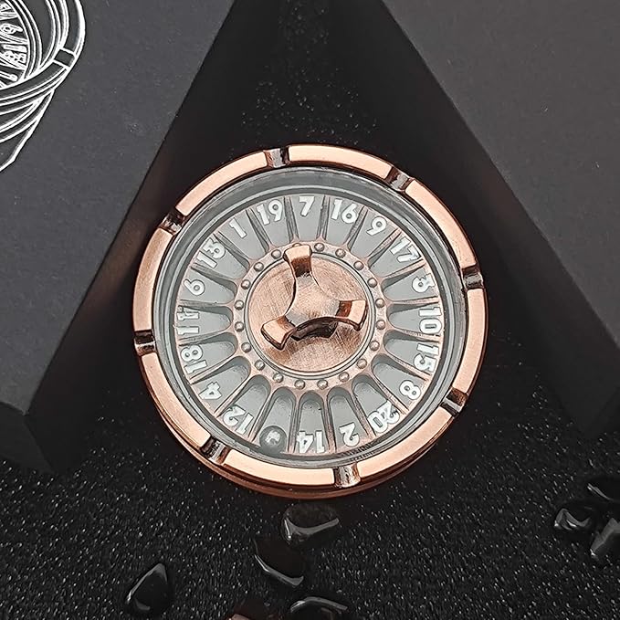 G20 Roulette Dice Spinner for DND Dice Set, 7-in-1 Dragon Metallic D&D Dice with Gift Case for Dungeons and Dragon Game, RPG Role Playing Table Game Gifts (Copper)