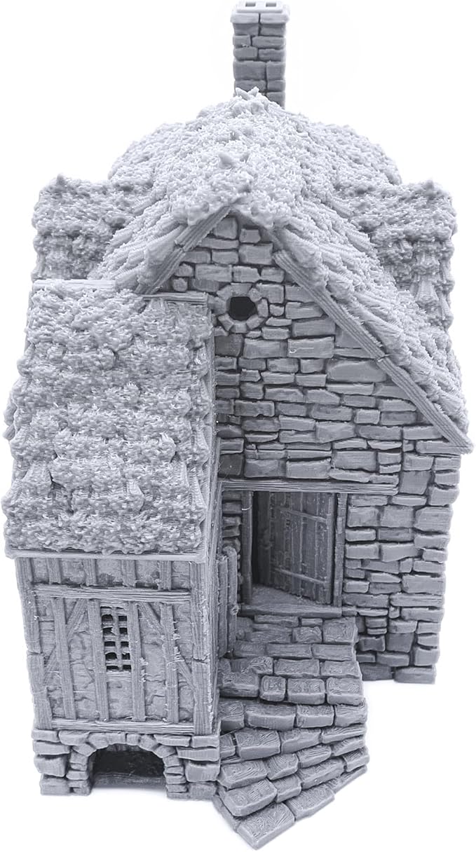 Barlyway Cottage - DND Terrain Compatible with Dungeons and Dragons, 28mm Miniature Wargaming, Tabletop RPGs, Wargame Scenery