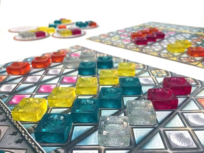 Stained Glass of Sintra Board Game EXPANSION - Craft Colorful Window Panes. Tile-Placement Strategy Game for Kids and Adults, Ages 8+, 2-4 Players, 30-45 Minute Playtime, Made by Plan B Games