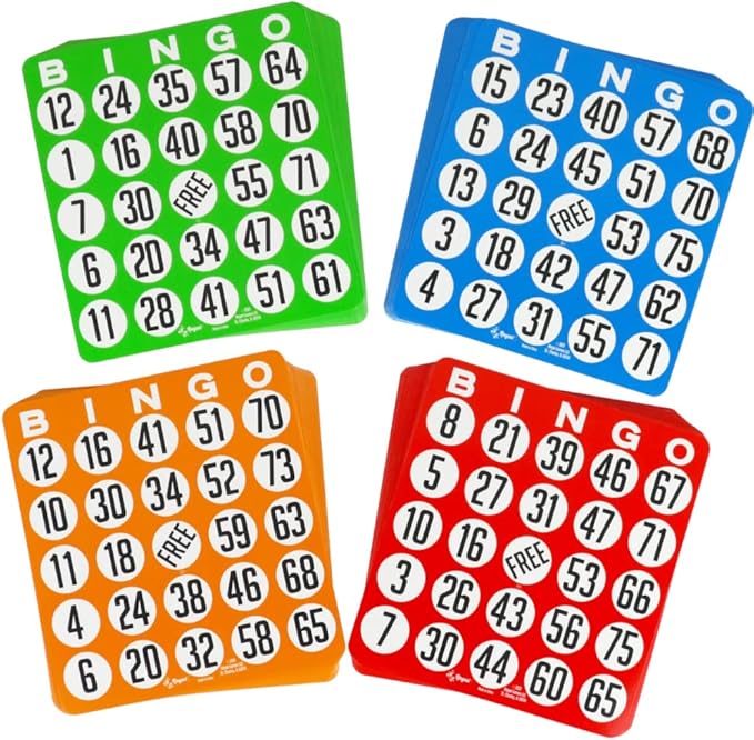 Regal Bingo Family Bingo Bundle Set with 100 Classic Bingo Cards, 75 Jumbo Calling Cards & Bingo Chips 1000 Pcs