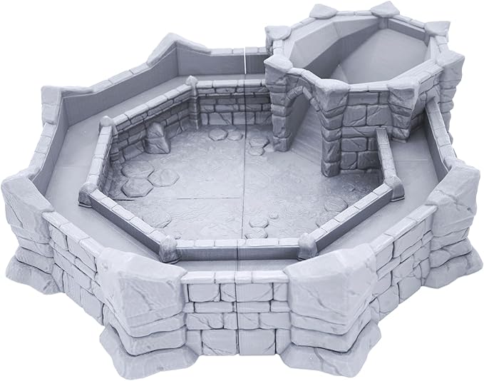 EnderToys Dice Arena by Makers Anvil, 3D Printed Tabletop RPG Scenery and Wargame Terrain 28mm Miniatures