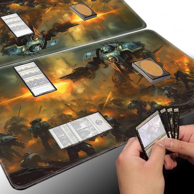 Board Game for TCG Playmat Table Mats Games Size 60X35 cm Mousepad Compatible for MTG RPG CCG Trading Card Game Play mats with 6 Dice (Playmat 146)
