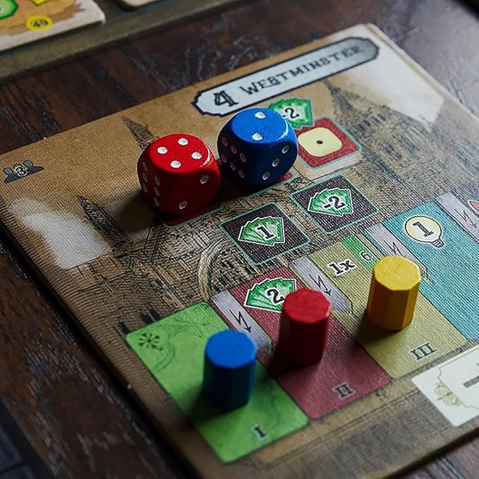 Crystal Palace - Dice Placement Strategy Board Game, Create Wild Inventions at The 1851 World's Fair in London, 2-5 Players, 90-150 Minute Playtime, Ages 15+