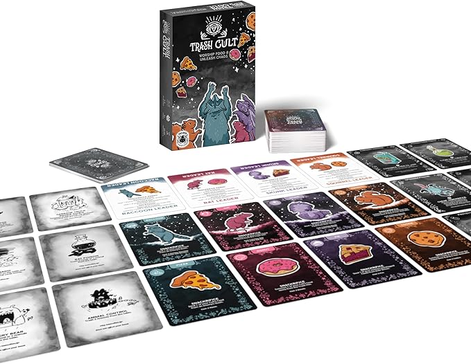 Trash Cult - Set Collection Card Game, Take That Hand Management, Become The Supreme Cult Leader, Animal Themed, Age 8+, 2-4 Players