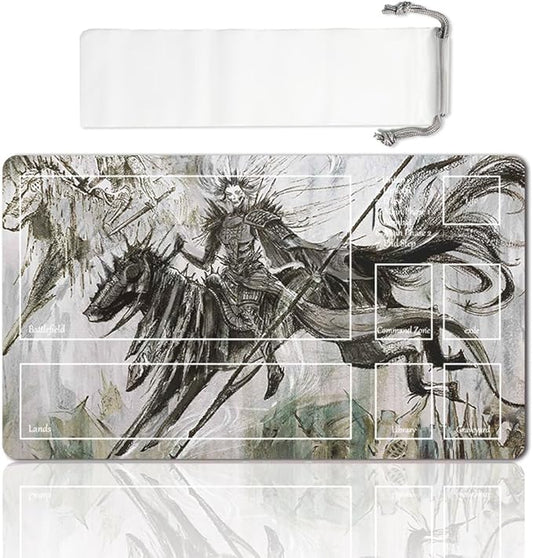 Board Game MTG Playmat Games Size 60X35 cm CCG Compatible for TCG RPG CCG Play mats (MURDEROUS Rider-Zone)