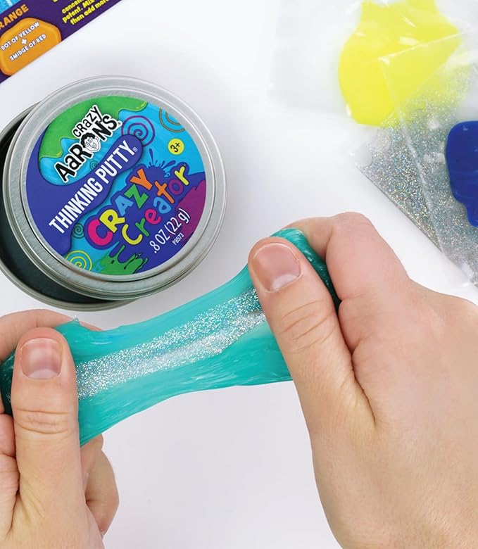 Crazy Aaron's Crazy Creator Thinking Putty Kit - Never Dries Out - Sensory Play - Creative Toy for Kids and Grown ups - Crazy Aaron’s Thinking Putty® - Made in The USA
