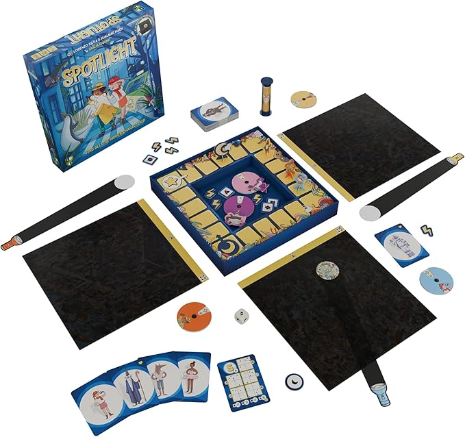 Spotlight - Family Board Game, Find Hidden Pictures with Your Magic Flashlight, Co-Op & Competitive, Ages 6+, 1-5 Players, 15 Min