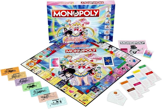 Winning Moves Monopoly Board Game - Sailor Moon Edition - 2+ Players - Ages 9+