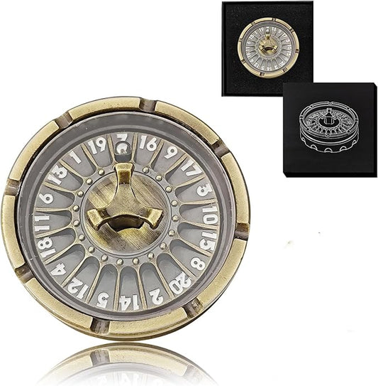 G20 Roulette Dice Spinner for DND Dice Set, 7-in-1 Dragon Metallic D&D Dice with Gift Case for Dungeons and Dragon Game, RPG Role Playing Table Game Gifts (Ancient Gold)