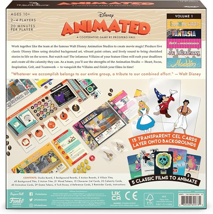 Funko Games: Disney Animated Strategy Game for 2-4 Players Ages 10 and Up