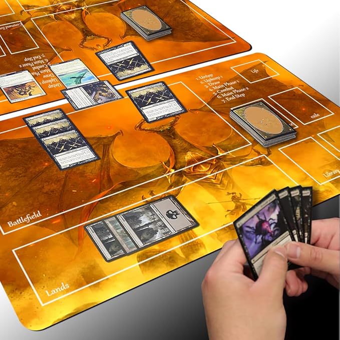 Board Game MTG Playmat Games Size 60X35 cm CCG Compatible for TCG RPG CCG Play mats (Nicol Bolas-Zone)
