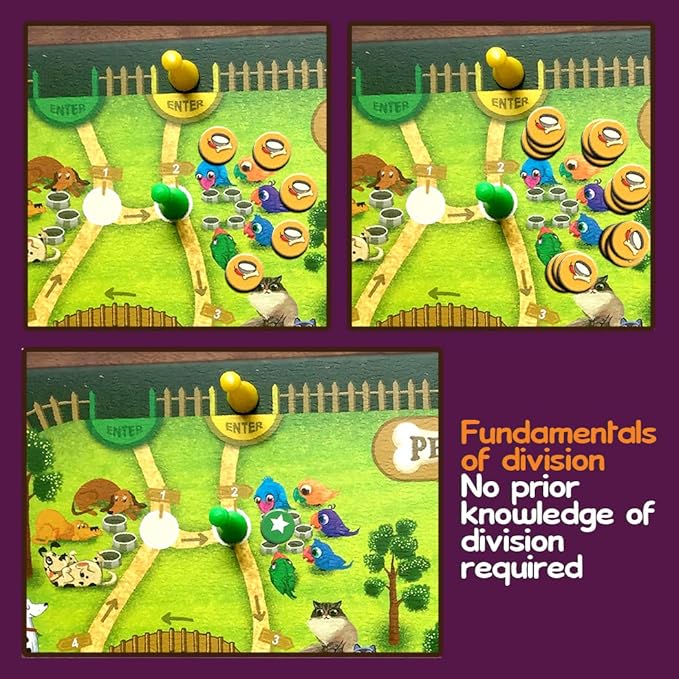 Pet Me Multiplication and Division Game - Fun Math Board Game for 5 - 9 Year Olds, Easy Start STEM Toy, Perfect Educational Gift for Kids (Girls & Boys), Homeschoolers, Grade 1 and Up