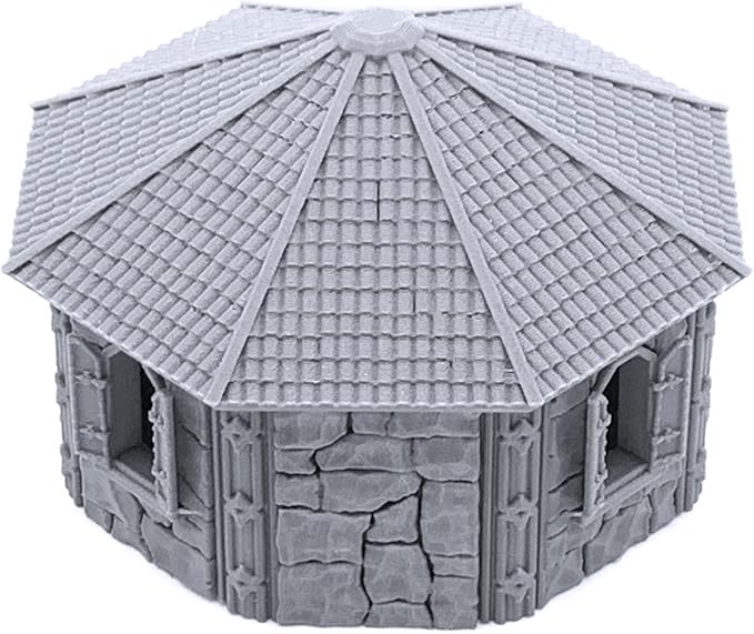 Dwarven House by Printable Scenery, 3D Printed Tabletop RPG Scenery and Wargame Terrain 28mm Miniatures