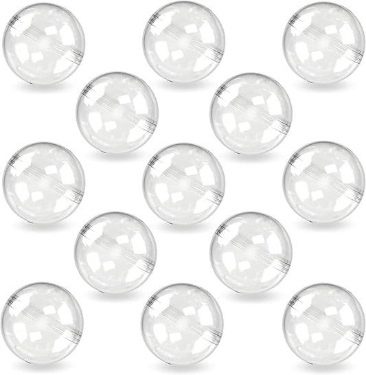 Capsule Vending Machine Round 250 pcs 1.26 inch - Gumball Machine Capsules Bulk Clear Container - Easter Basket Stuffers Birthday Gifts Pinata Stuffers DIY Craft Supplies - Clear Capsules Empty