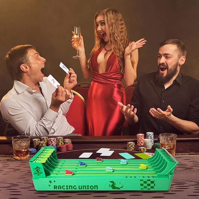 Derby Horse Racing Game Electric, Derby Dash Horse Race Game Electronic, 6-Horse Racing Table Games, Family and Adult Race Board Game Great for Parties