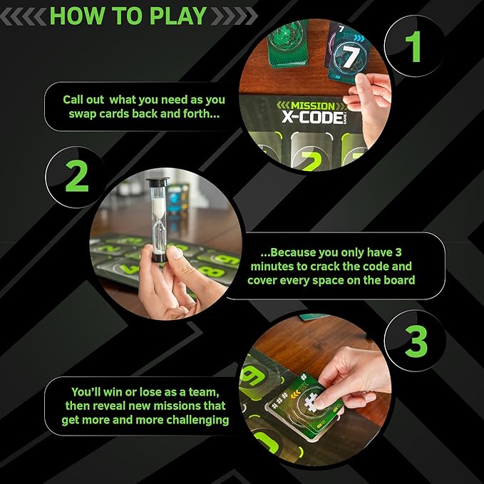 AMIGO Games X-Code - Cooperative Strategy Board Game for 2-8 Players, Ages 8+