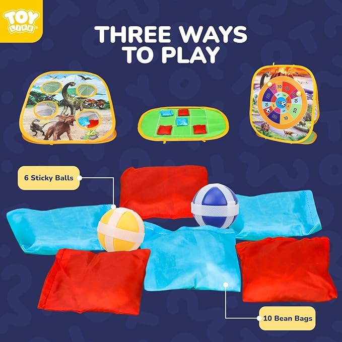 TOY Life Bean Bags Toss Carnival Game, Cornhole, Outdoor Toys for Kids Ages 4-8, Backyard Game Sports & Outdoor Play, Outside Toys for Ages 5-7, Family Lawn Yard Games Birthday Party, Gift for Boys