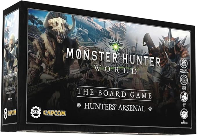 Steamforged Games Monster Hunter World Ancient Forest Board Game with Miniatures for Thrilling Expeditions & Epic Battles with Kushala Daora, Hunter's Arsenal Expansion, and Paint Set (4 Items)