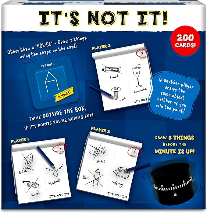 Skillmatics Card & Board Game - It’s Not It, Fast-paced Fun, Hilarious Drawing Game, Perfect for Families, Parties, and Game Nights, Race to Doodle, Gifts for Kids, Teens, Adults Ages 7, 8, 9, 10 & Up
