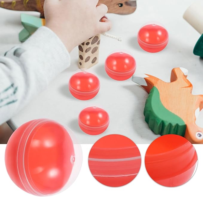 Vaguelly 50pcs Capsule Vending Translucent Round Fillable Bauble Sphere Empty Gumball Containers for Party Favors DIY Craft Supplies