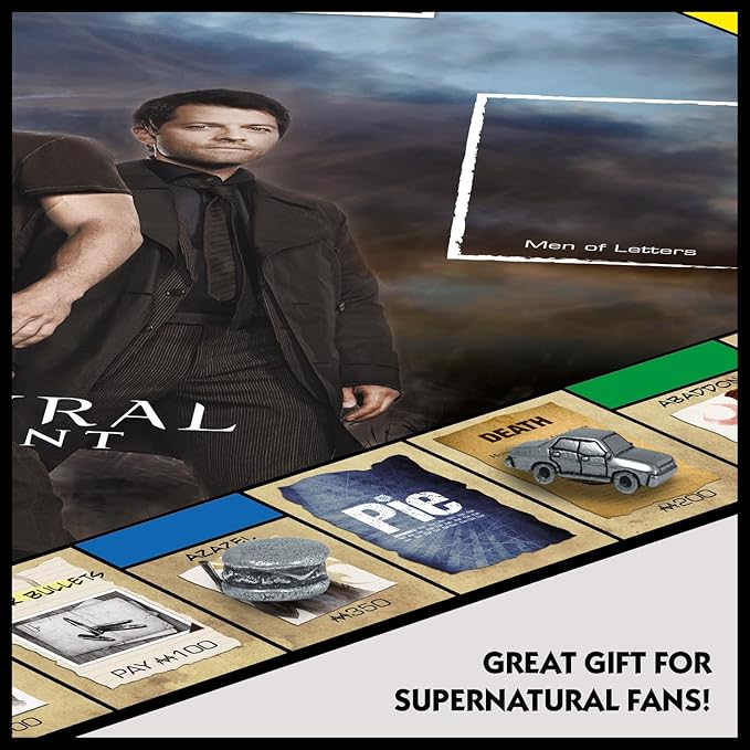 Winning Moves Supernatural Monopoly Board Game, Join The Winchester Brothers Sam and Dean, Advance to Vampire and Werewolf and Trade Your Way to Success, for Ages 16 and up