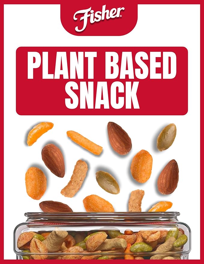 Fisher Snack Tex Mex Bulk Trail Mix, 30 oz (Pack of 1); Hot & Spicy Peanuts, Almonds, Salsa Corn Sticks, Sesame Sticks, Chili Bits and Pepitas; Trail Mix Snacks, Snacks for Adults