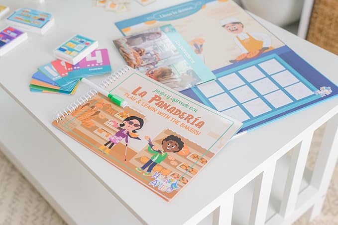 Hello, Bakery! - ¡Hola, Panadería! Includes Bilingual Book, Cards, Dry Erase Activity Book, Marker, and More | Interactive Learning Activities Spanish and English Educational Resources for Kids 3+