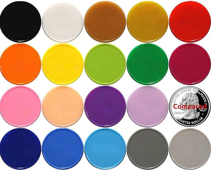 Set of 100 Opaque Plastic Learning Counters Mini Poker Chips Game Tokens with Storage Box (Chocolate, 1 Inch)