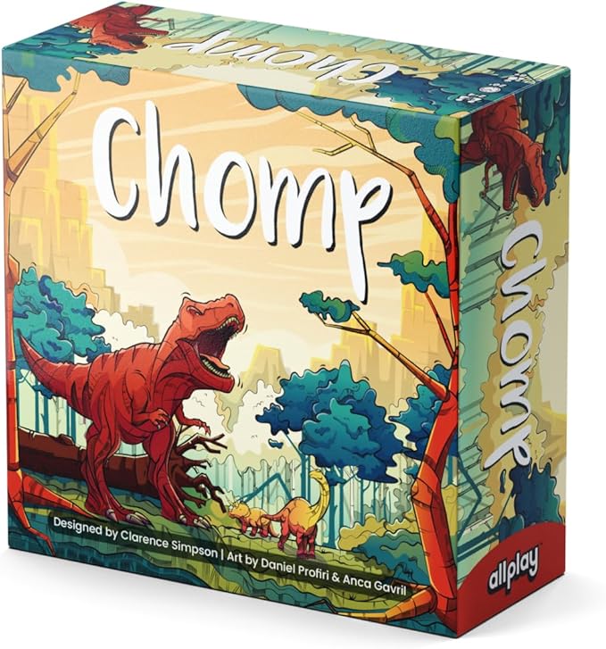 Chomp Board Game - Tile Laying Game - 1 Minute to Teach - 1 to 4 Players - 20 Minute Play Time (Chomp Base Game)
