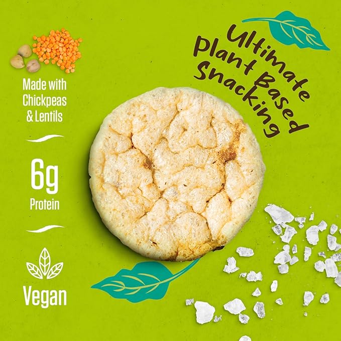 PeaKaPop Veggie Chips – Plant-Based, Healthy Veggie Crisps with Pea, Lentil & Chickpea Protein – Vegan, Gluten-Free, Popped Chips – Snack Size for Kids & Adults – 1 oz Bags (15-Pack) – Sea Salt