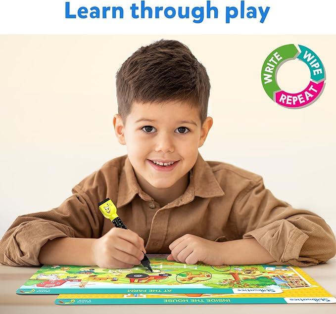 Skillmatics Search and Find Educational Game - Reusable Preschool Learning Activities, Perfect for Toddlers & Kids Who Love Toys, Art & Crafts, Builds Vocabulary, Gifts for Ages 3, 4, 5, 6