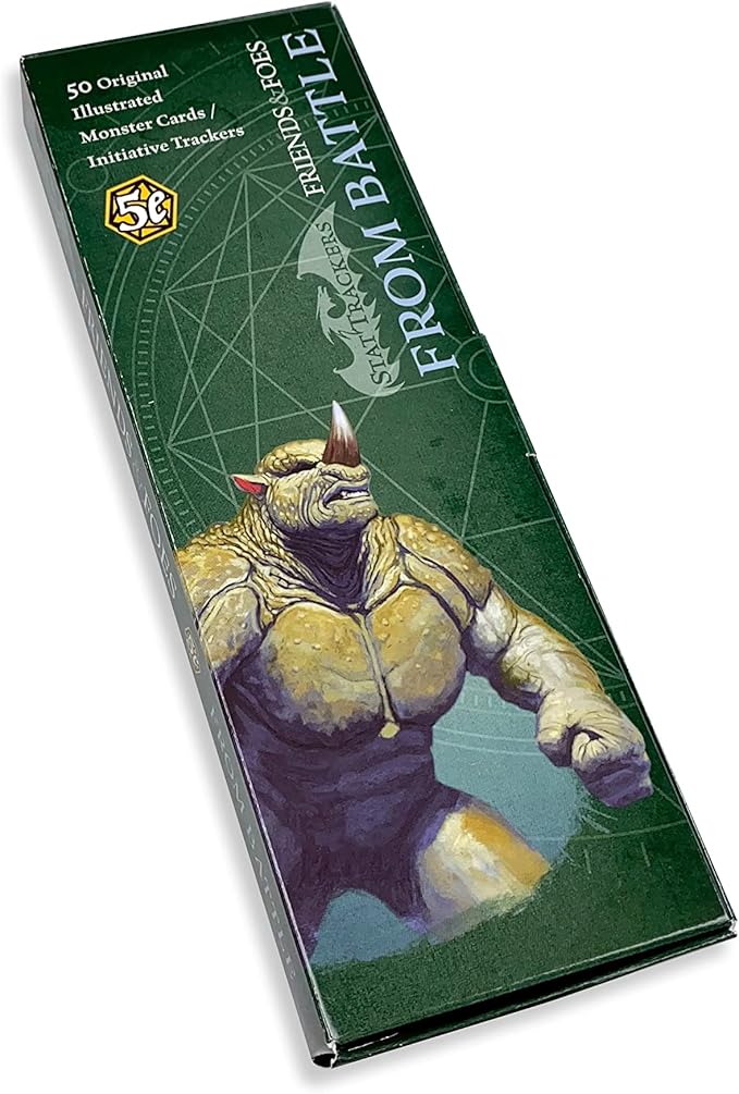 Friends & Foes from Battle - 50 Illustrated Original 5e Monsters - Initiative Cards for 5th Edition DM's