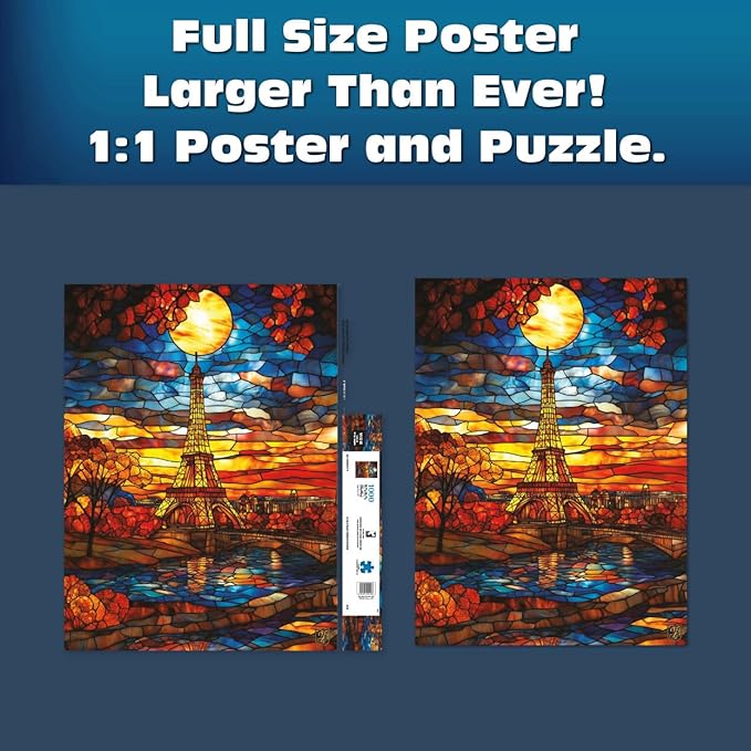 Ceaco - Sapphire Select - Francisco Caballero - Parisian Dream - 1000 Piece Jigsaw Puzzle – Challenging & Fun – Blue Core Puzzle Board – Giftable Display Box - Full Size Poster Included